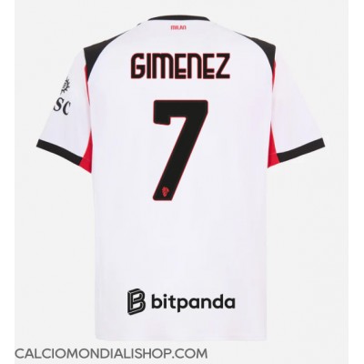 Maglie da calcio AC Milan Santiago Gimenez #7 Seconda Maglia 2025-26 Manica Corta Maglie da calcio AC Milan Santiago Gimenez #7 Seconda Maglia 2025-26 Manica Corta